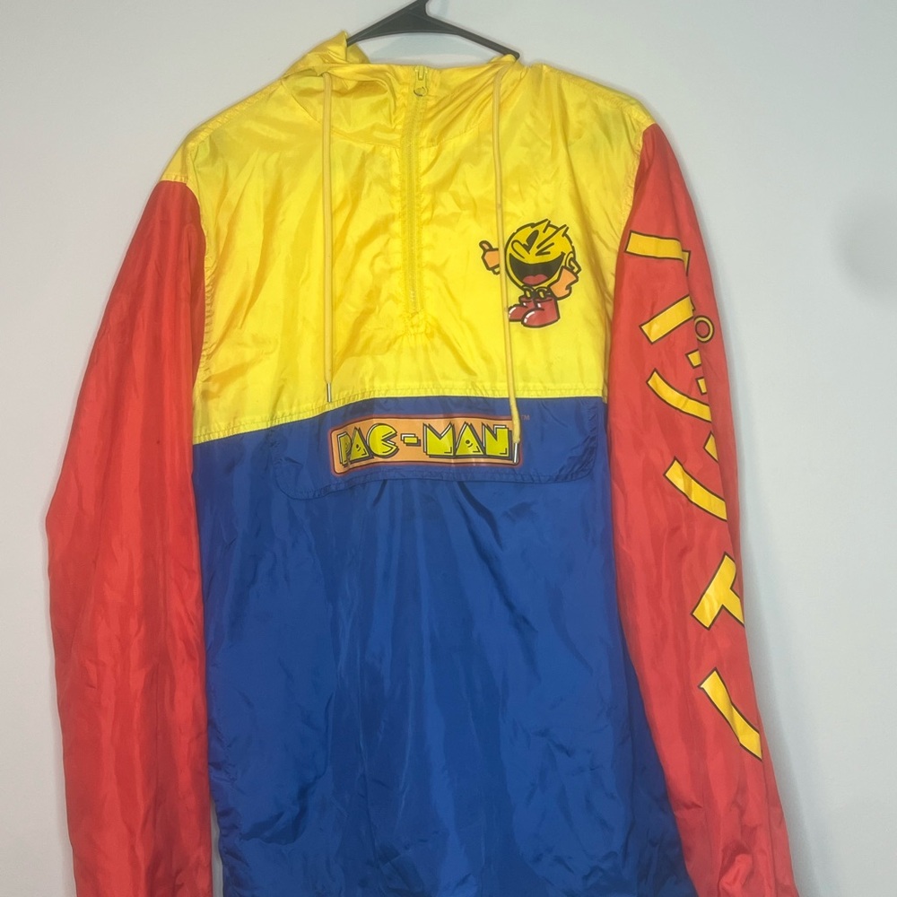 PacSun Pac-Man Windbreaker - Yellow, Red, Blue